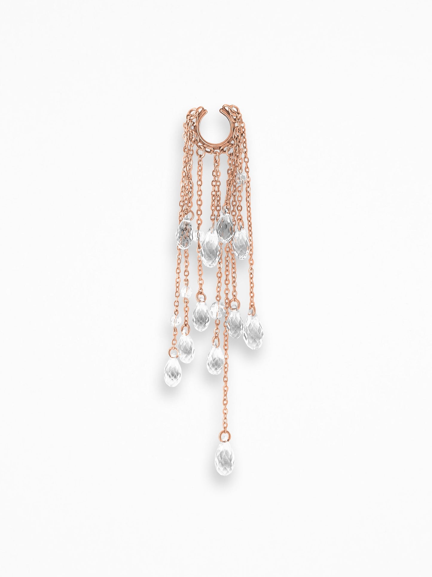 "LARMES DE GLACE" EAR CUFF VERMEIL
