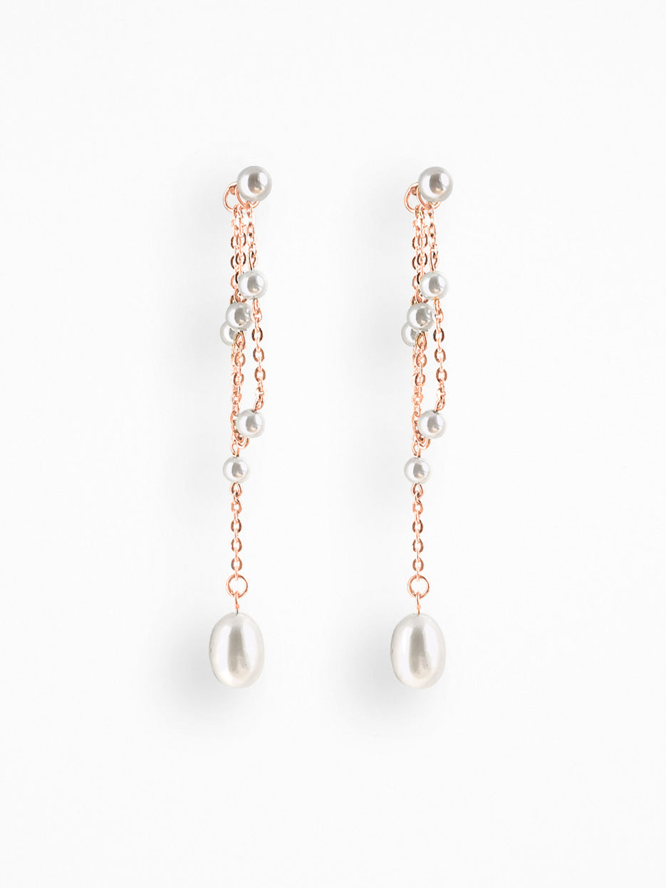 "PEARLESCENT WHISPER" EAR SET VERMEIL