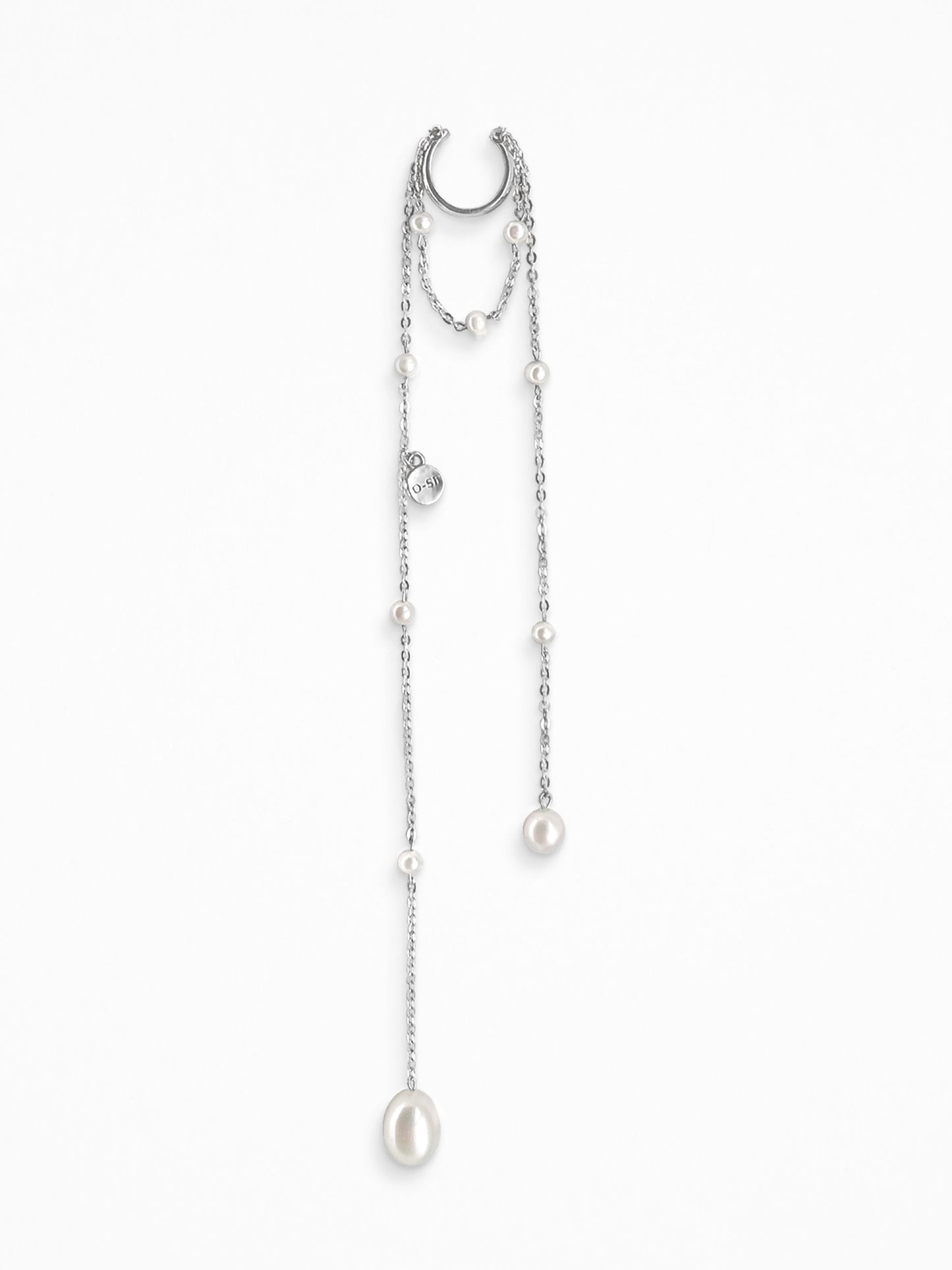 "PEARLESCENT WHISPER" EAR SET SILVER
