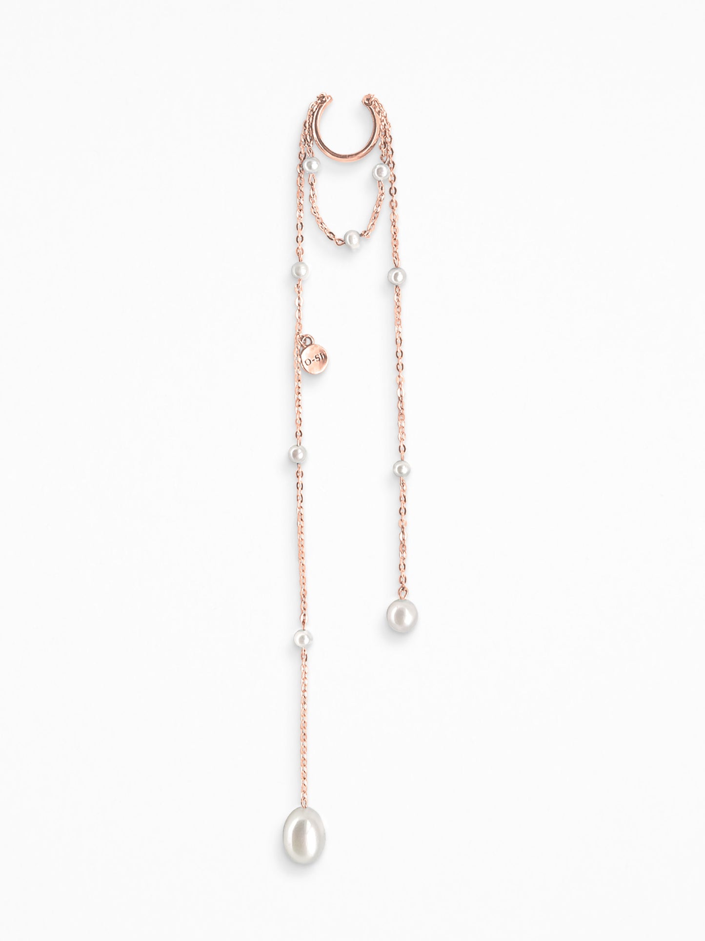 "PEARLESCENT WHISPER" EAR SET VERMEIL