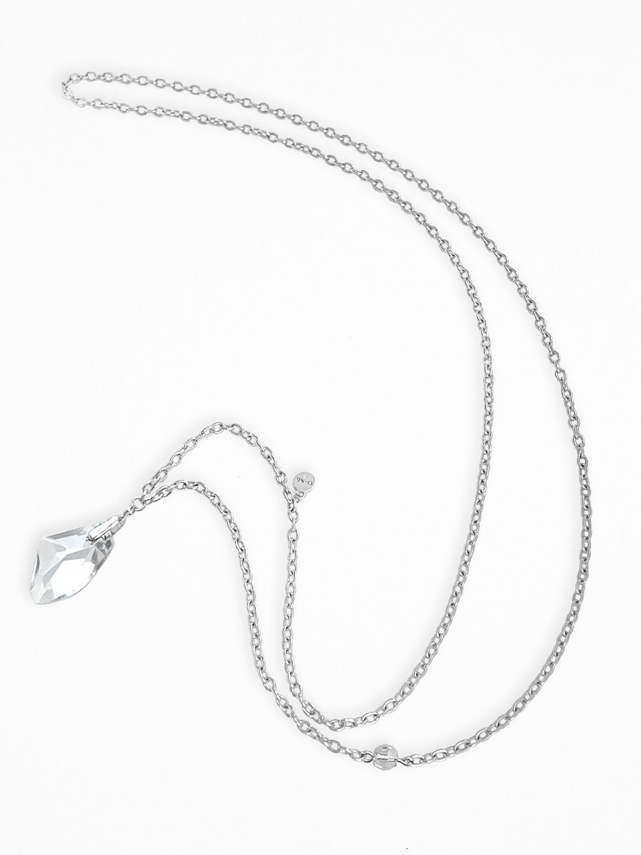 "GAZE GRABBER" NECKLACE SILVER