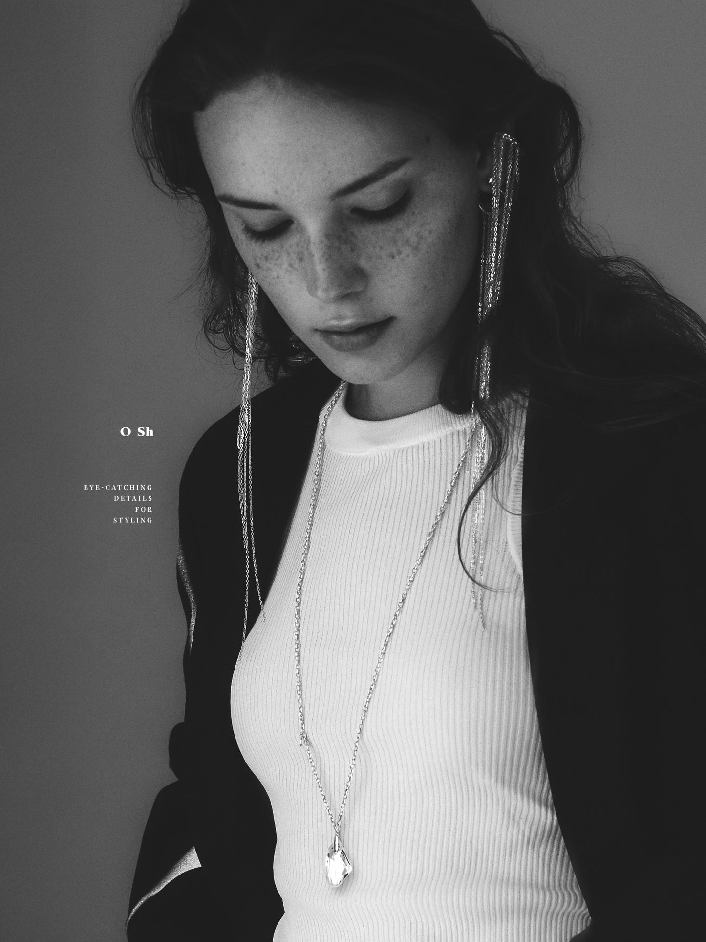 "GAZE GRABBER" NECKLACE SILVER