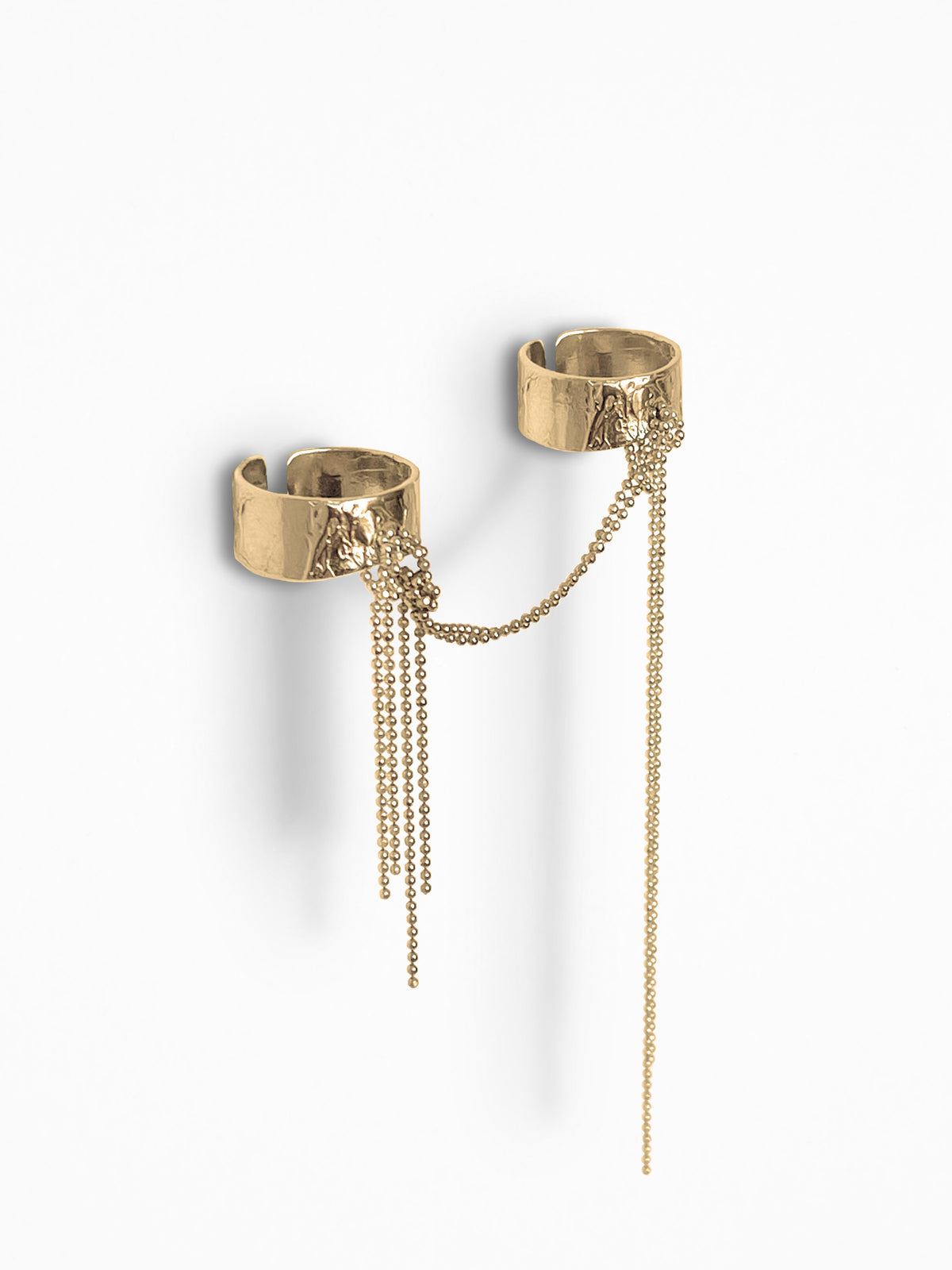"RIPPED-CHAIN" RINGS VERMEIL