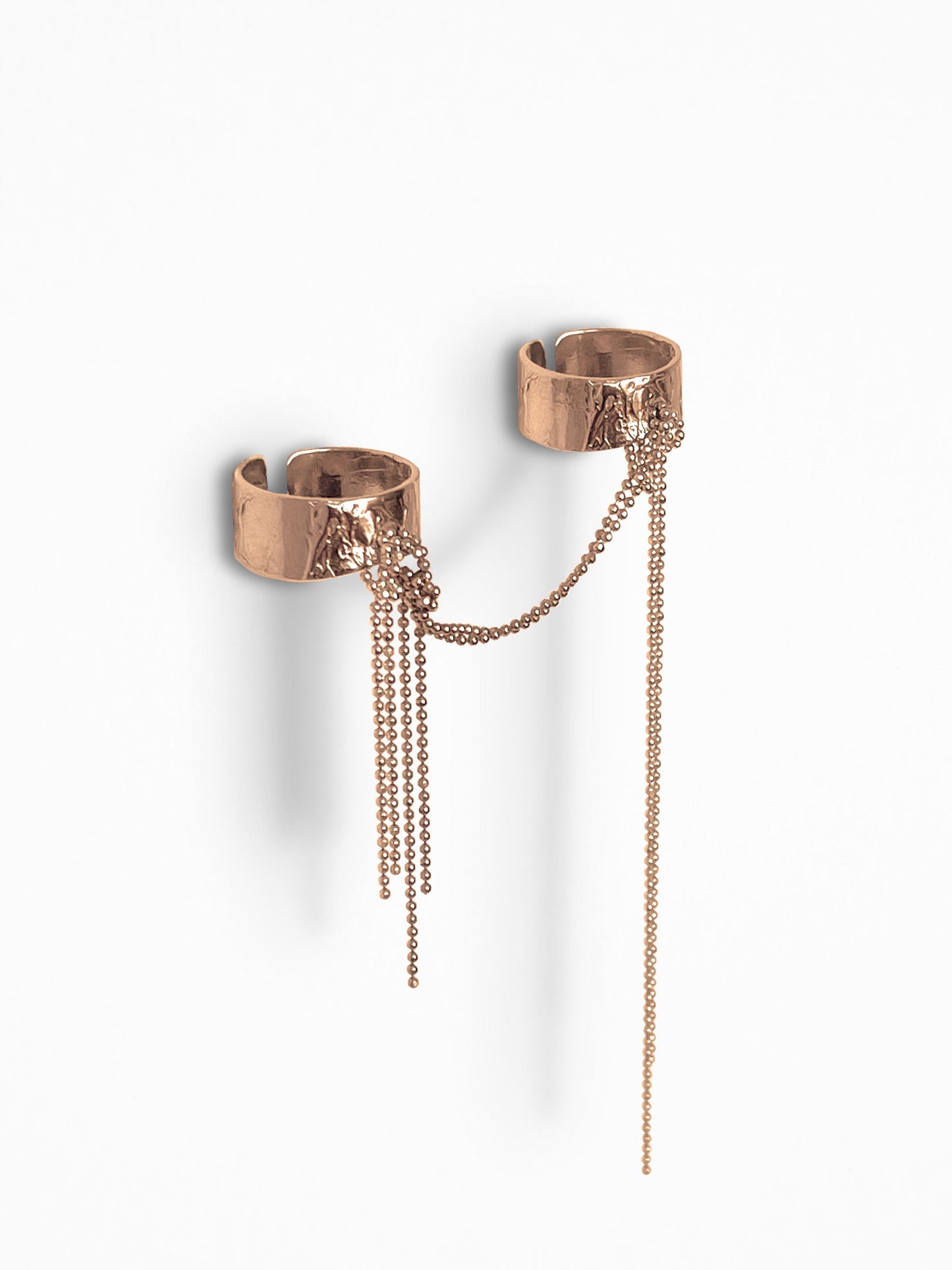 "RIPPED-CHAIN" RINGS VERMEIL