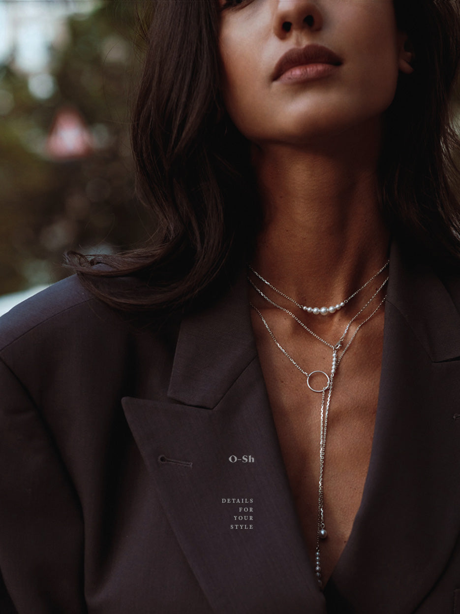 "SUIT NECK" SET SILVER