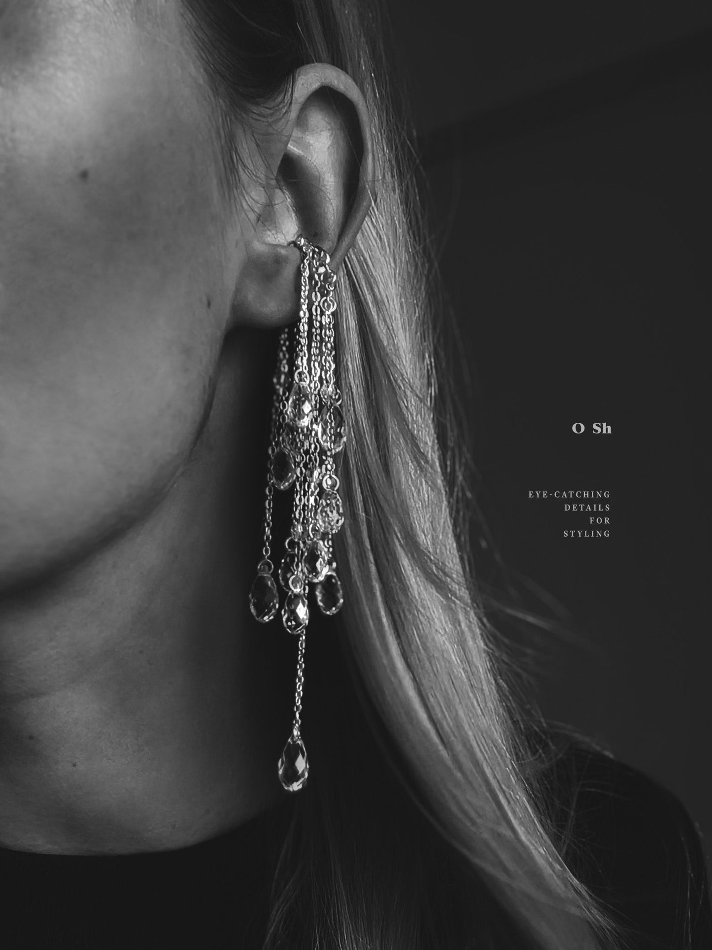 "LARMES DE GLACE" EAR CUFF VERMEIL