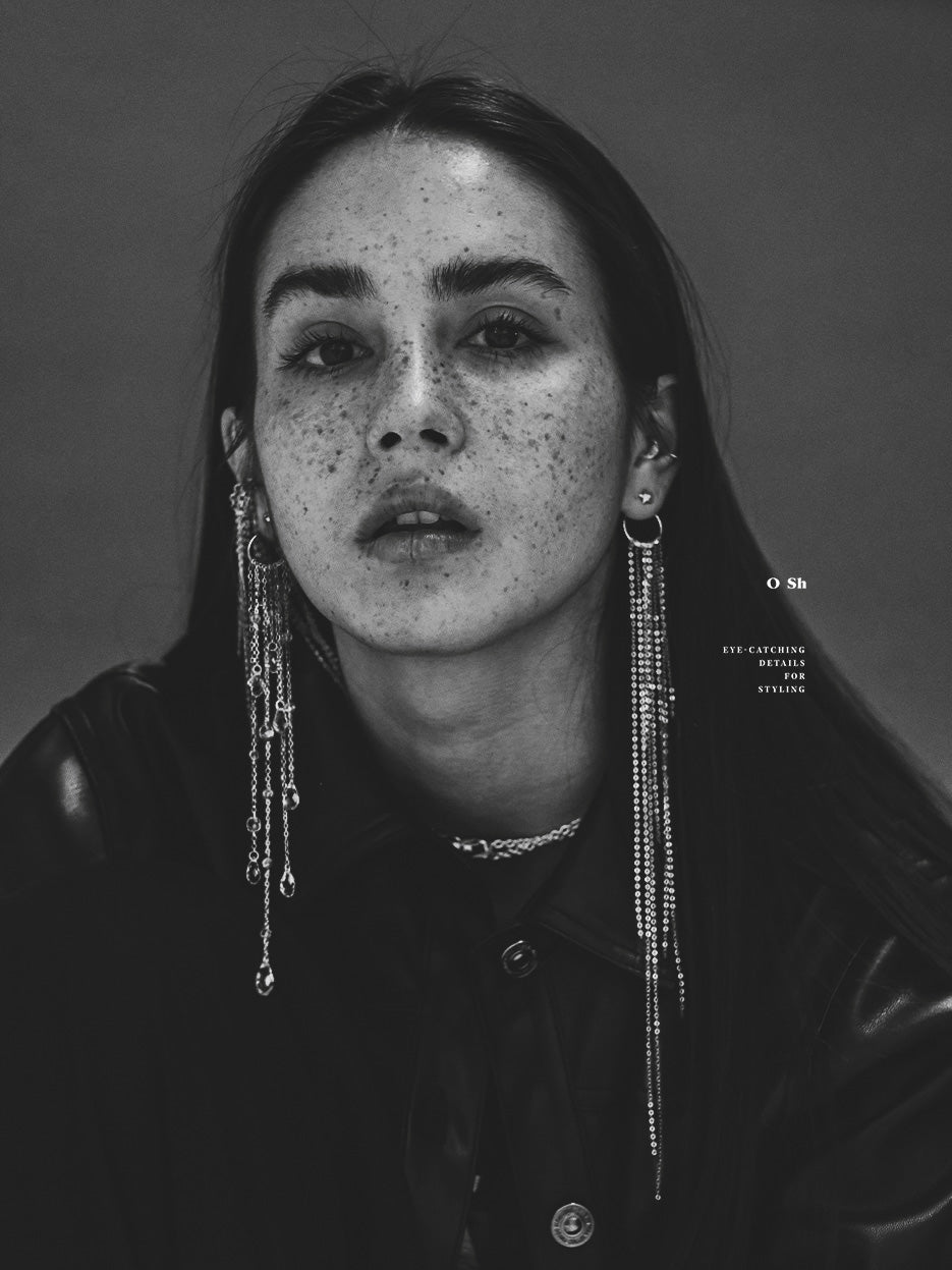 "RAINET" ASYMMETRICAL EARRINGS VERMEIL