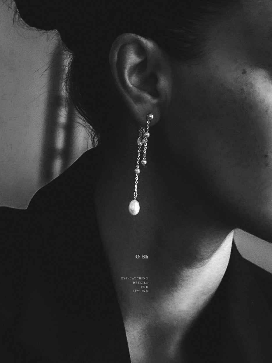 "ETHEREAL ELEGANCE" EAR SET SILVER