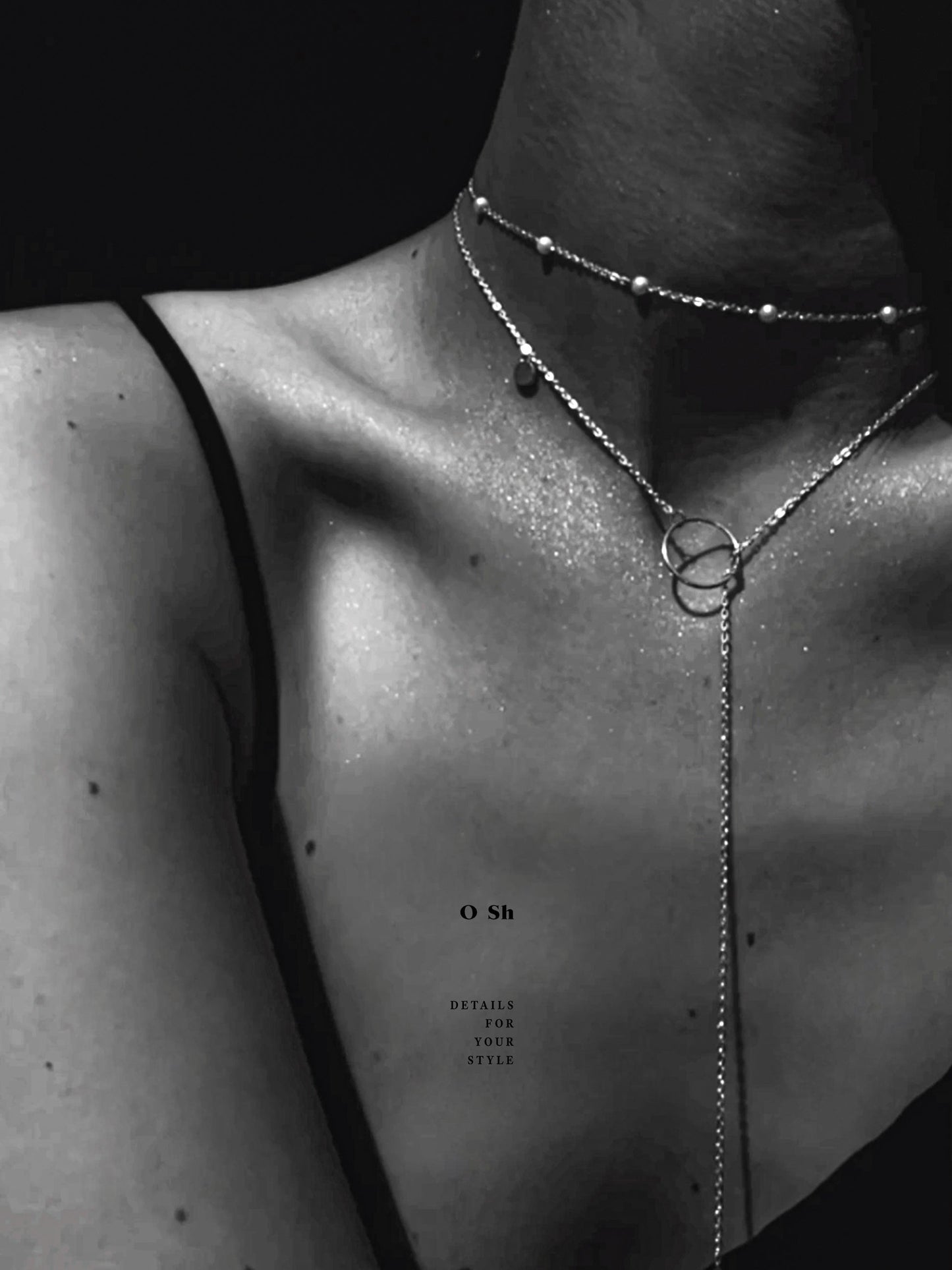 O "TIE" NECKLACE SILVER