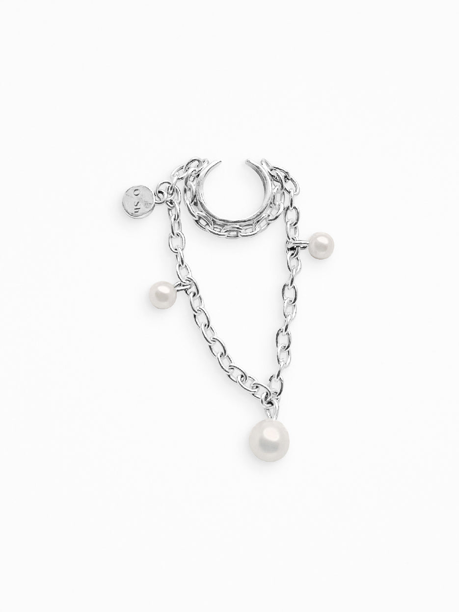 "NETIQUE" EAR SET SILVER