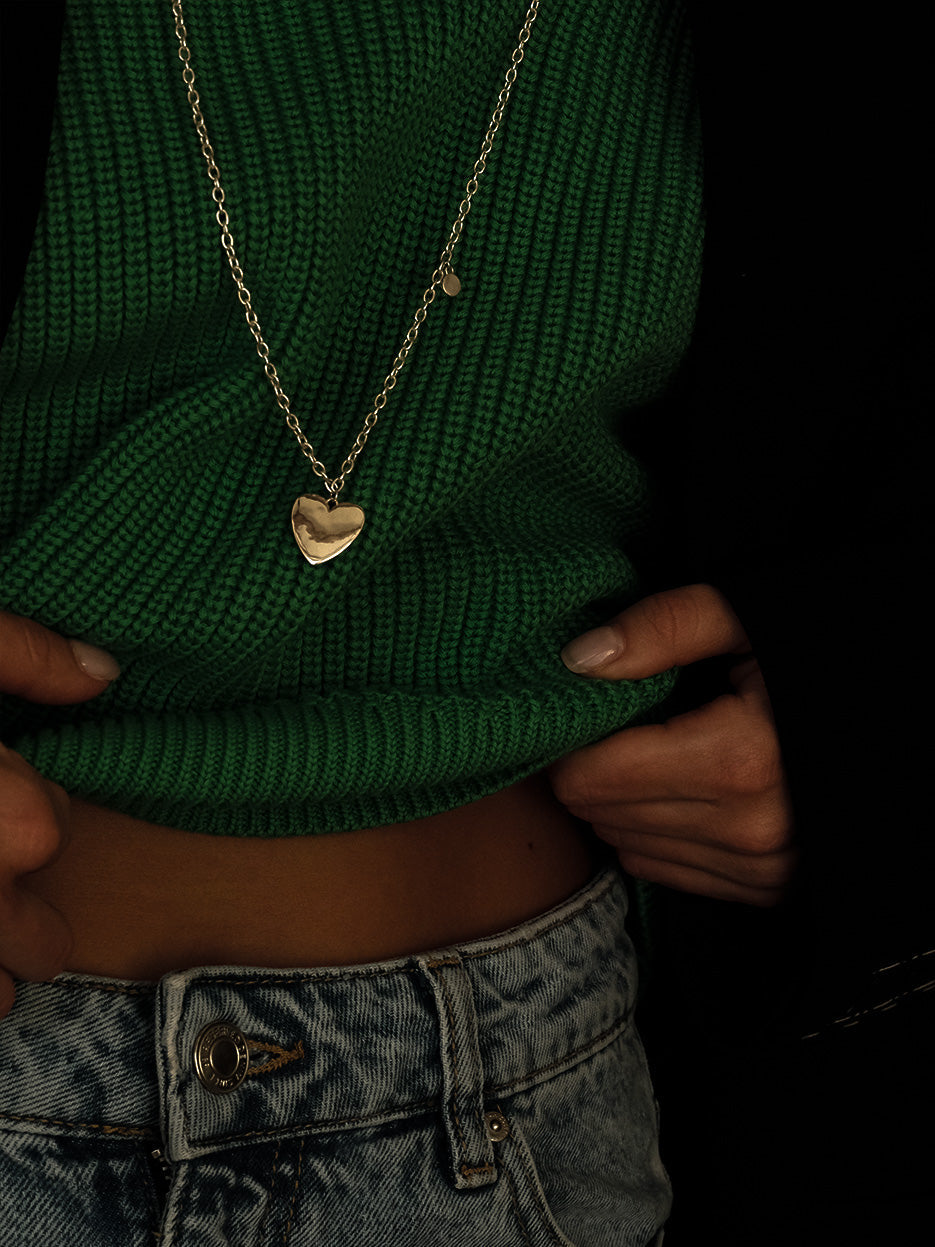 SILVER HEART NECKLACE