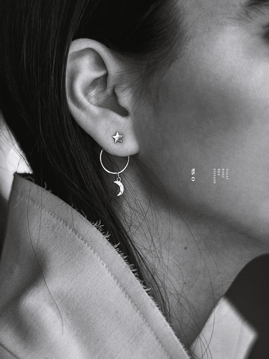 "O NIGHT" EARRINGS 14K GOLD