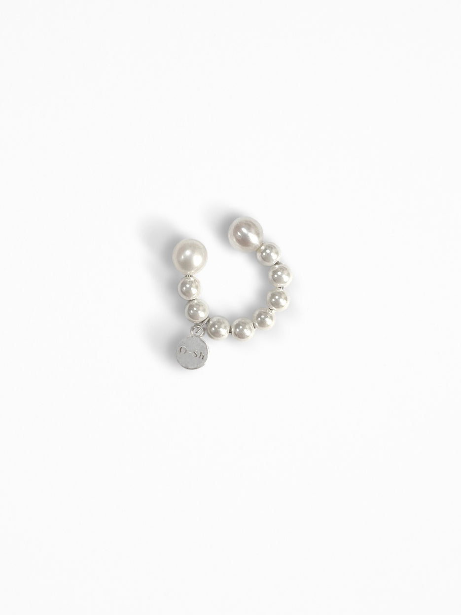 "PEARL" EAR CUFF SILVER
