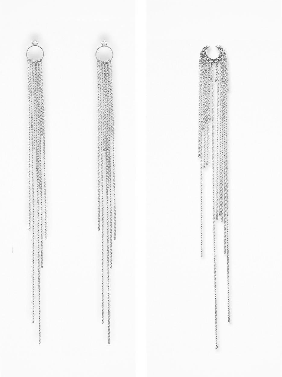 "RAIN EAR SET" SILVER