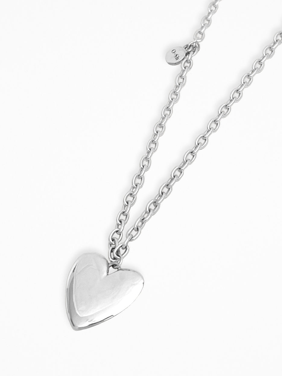 SILVER HEART NECKLACE