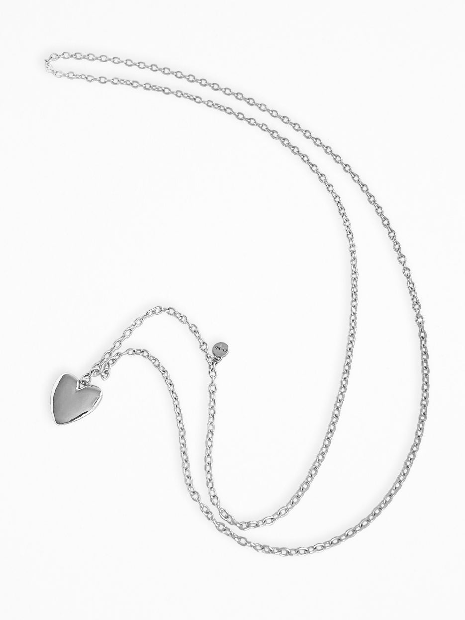 SILVER HEART NECKLACE