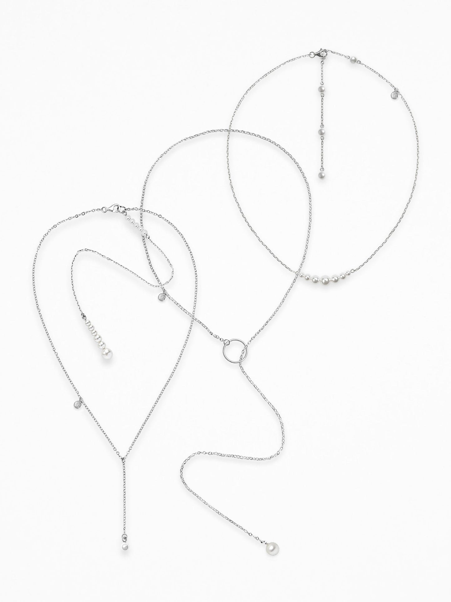 "SUIT NECK" SET SILVER