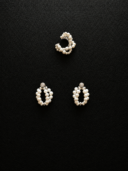 "TULLEE" EAR SET SILVER
