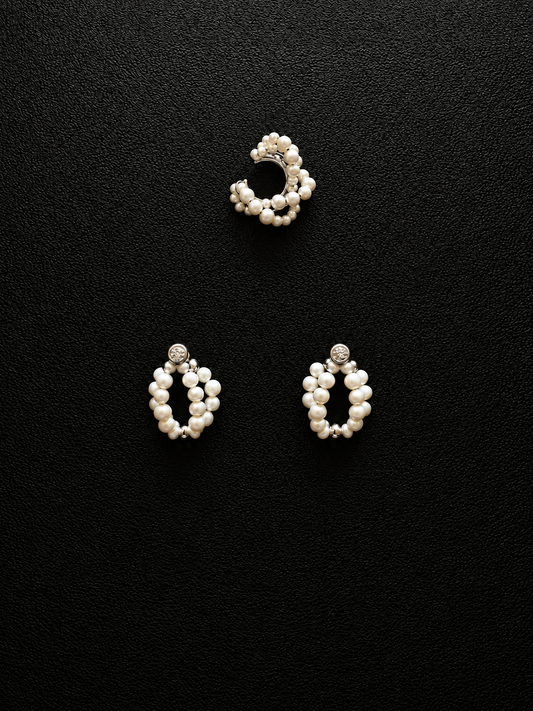 "TULLEE" EAR SET SILVER