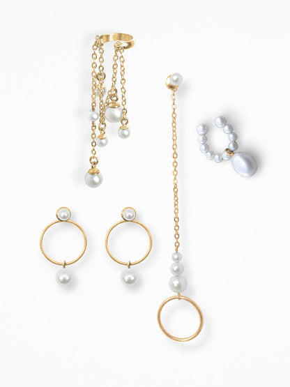 "OP" EAR SET VERMEIL