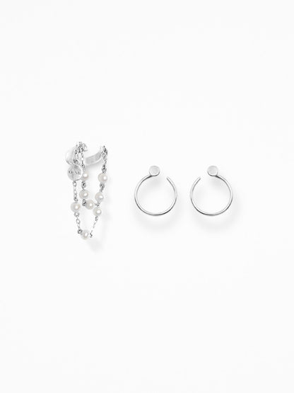 "UUO" EAR SET SILVER