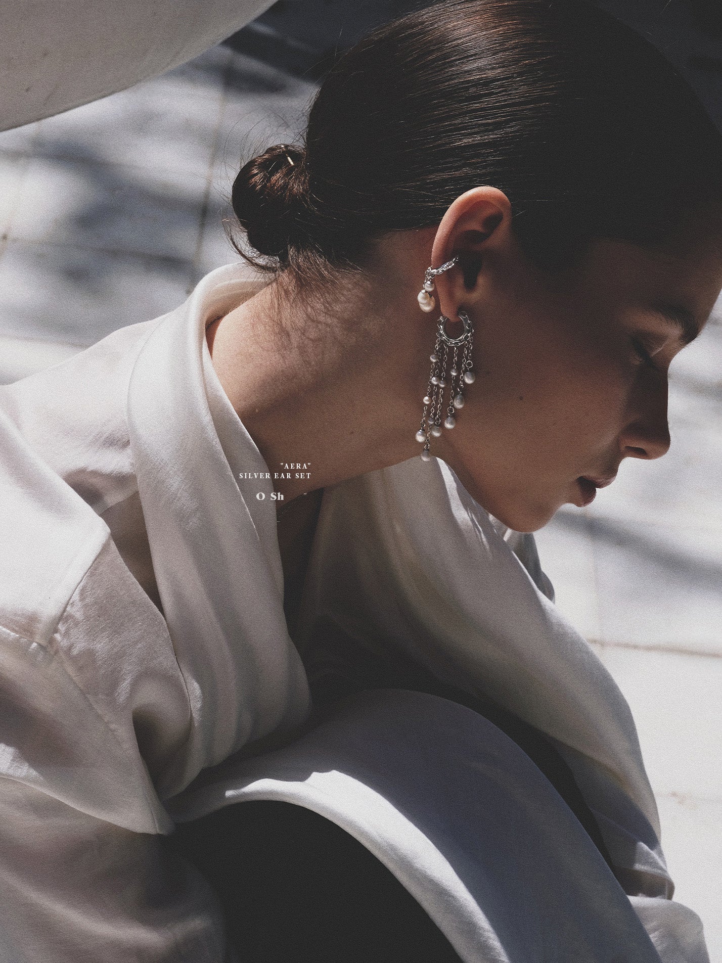 "AERA" EAR SET SILVER