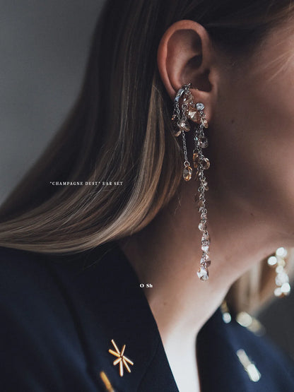 "CHAMPAGNE DUST" LIMITED EAR SET SILVER