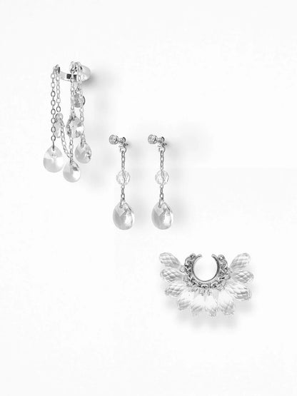 "GLIMM" EAR SET SILVER