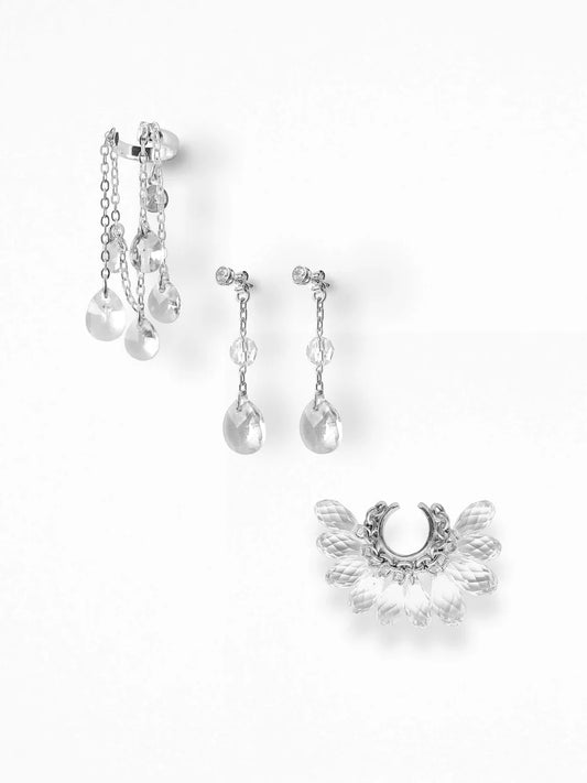 "GLIMM" EAR SET SILVER