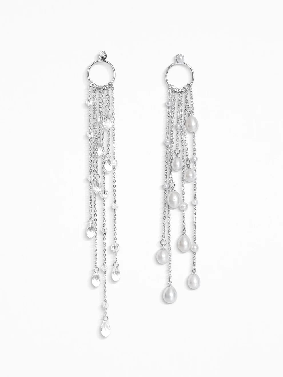 “DUO DE LARMES” EARRINGS SILVER