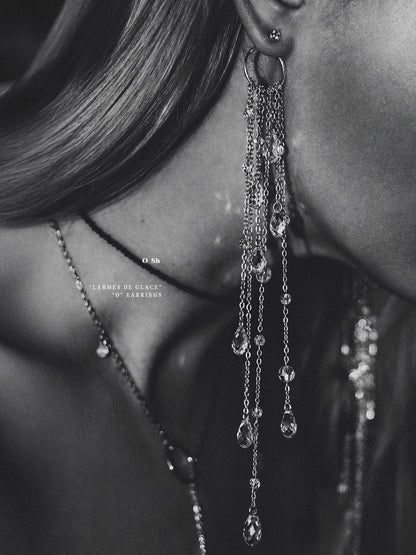 "LARMES DE GLACE" EAR SET VERMEIL