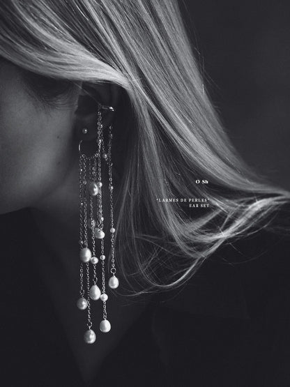 “DUO DE LARMES” EARRINGS SILVER