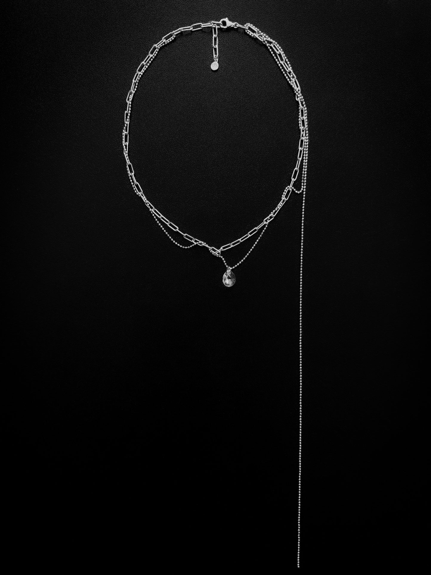 "RIPPED-CHAIN" NECKLACE SILVER