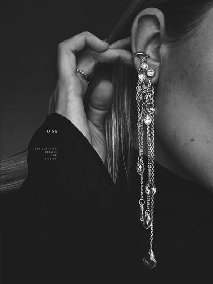 "NU" EAR SET SILVER