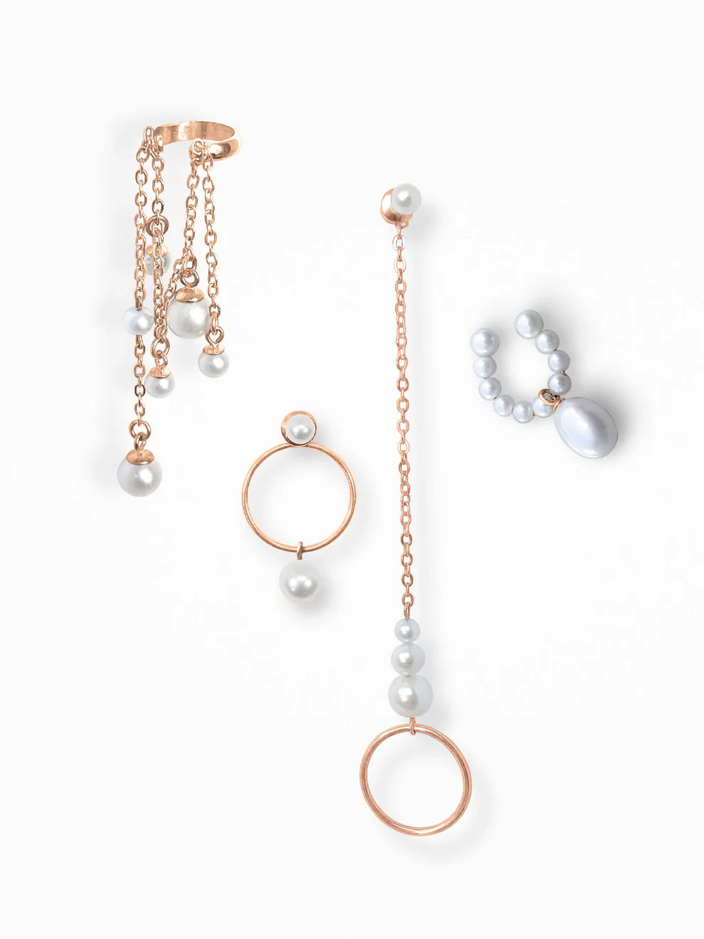 "OP" EAR SET VERMEIL