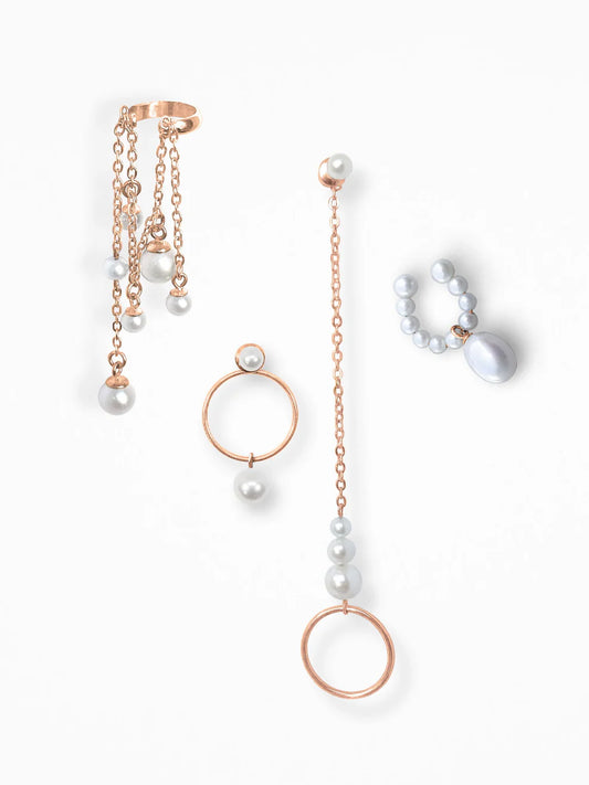 "OP" EAR SET VERMEIL