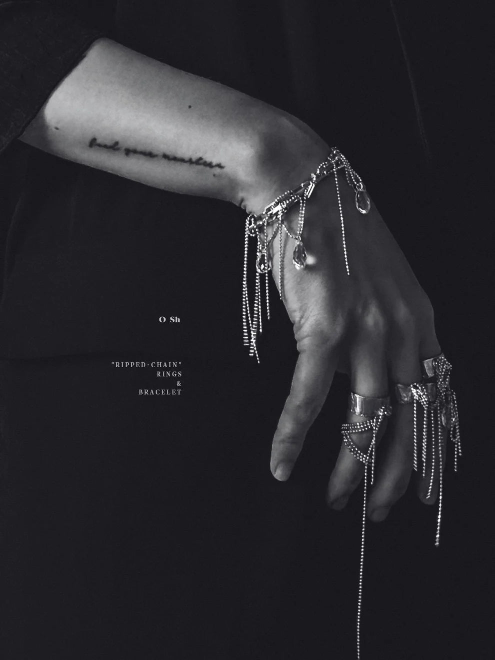 "RIPPED-CHAIN" BRACELET SILVER