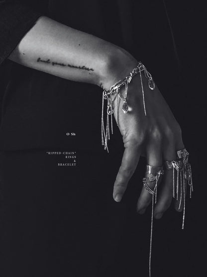 "RIPPED-CHAIN" BRACELET SILVER