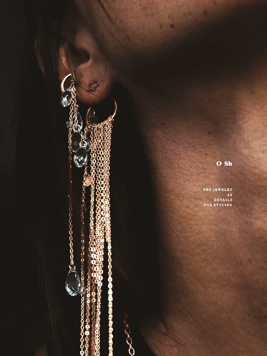 "RAINFALLIA" EAR SET VERMEIL