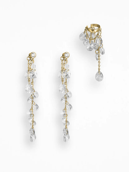 "CHAMPAGNE" EAR SET VERMEIL