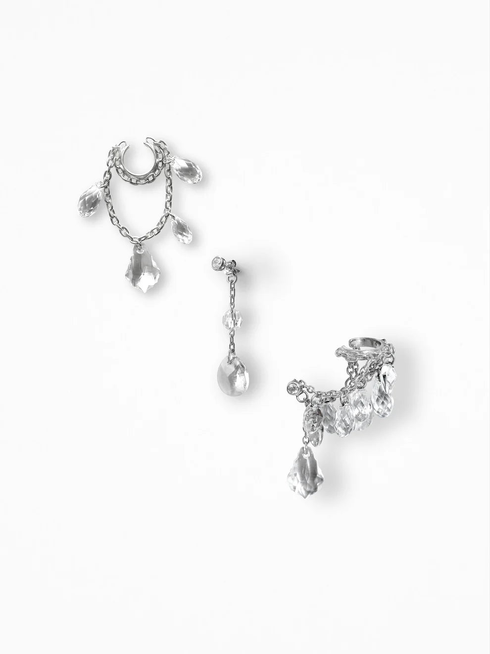 "STUNN" EAR SET SILVER