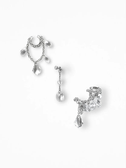 "STUNN" EAR SET SILVER