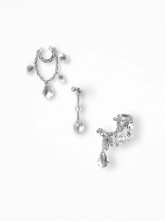 "STUNN" EAR SET SILVER