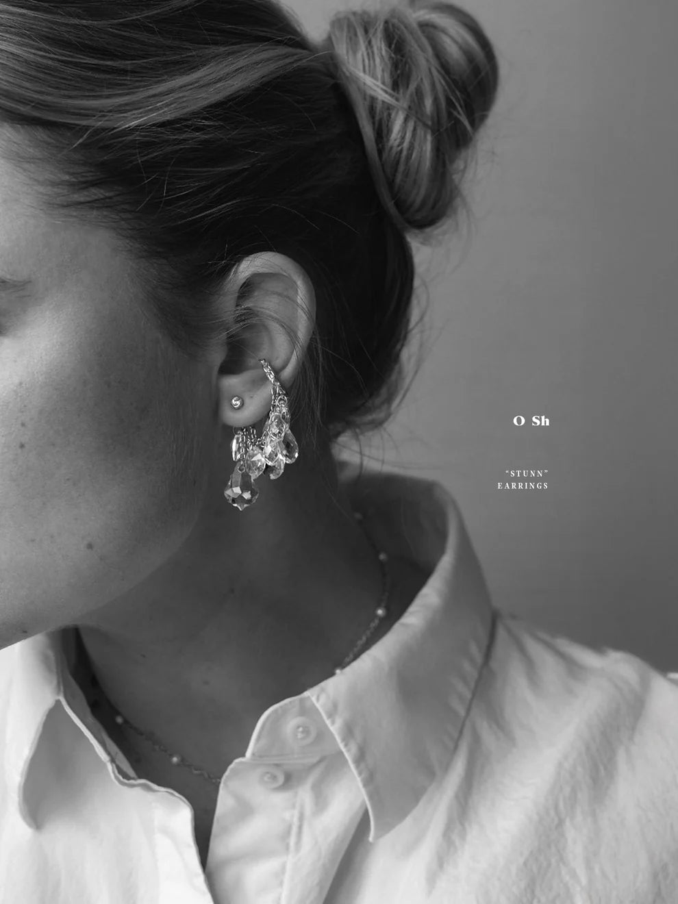 "STUNN" EAR SET SILVER