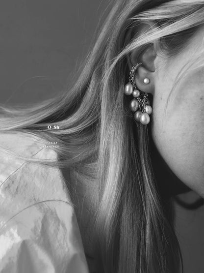 "TEAA" EARRINGS VERMEIL