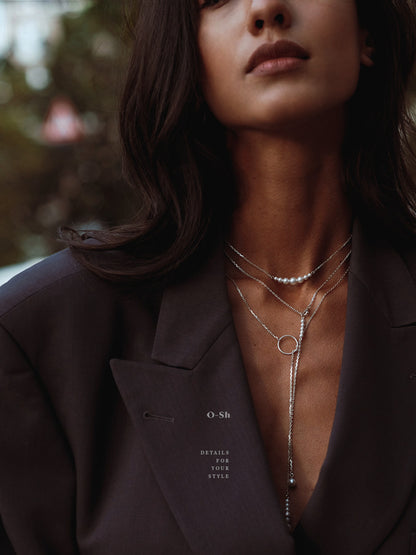 "SUIT NECK" SET SILVER