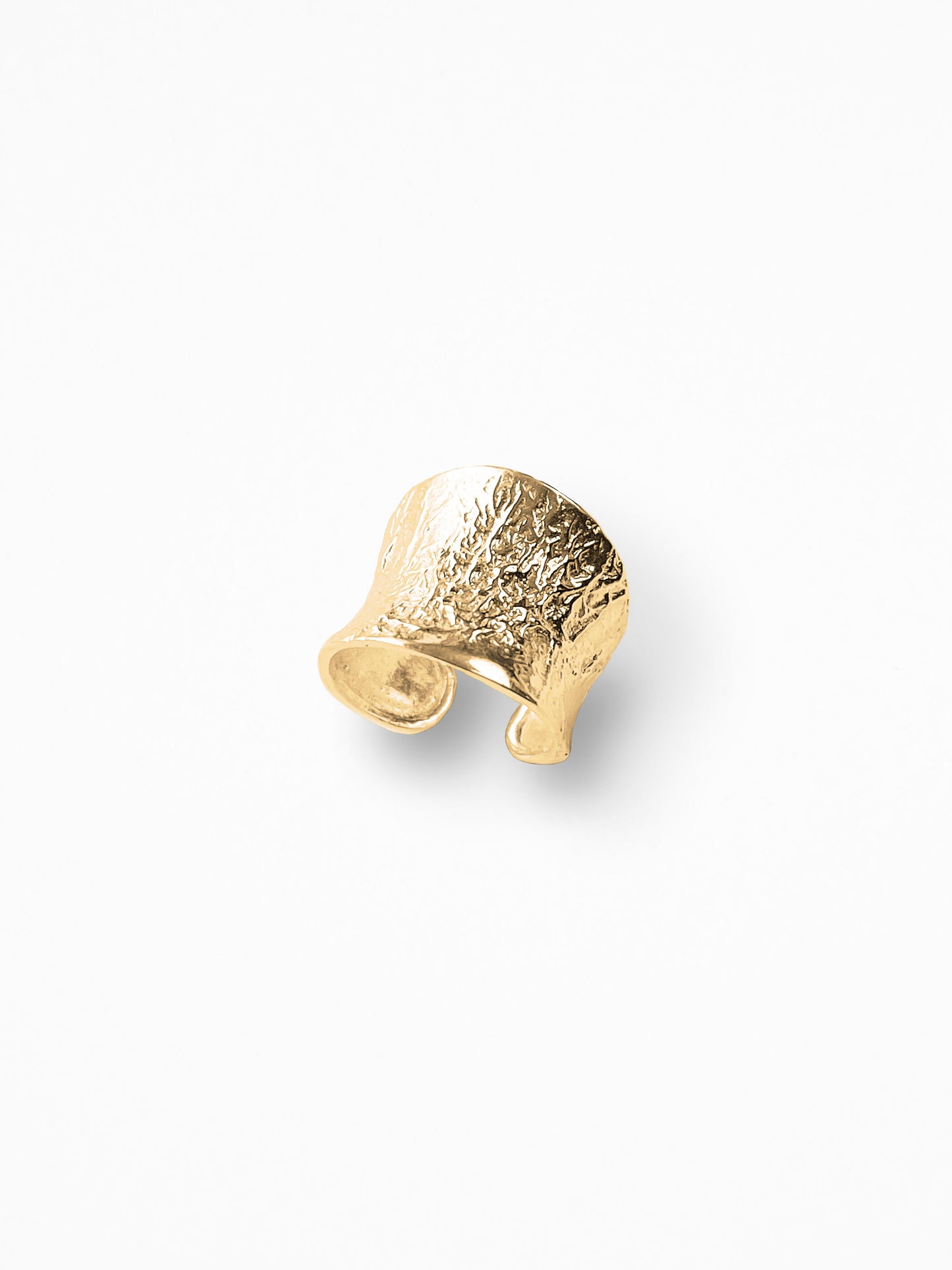 "CRUMPLED PLATE" RING VERMEIL