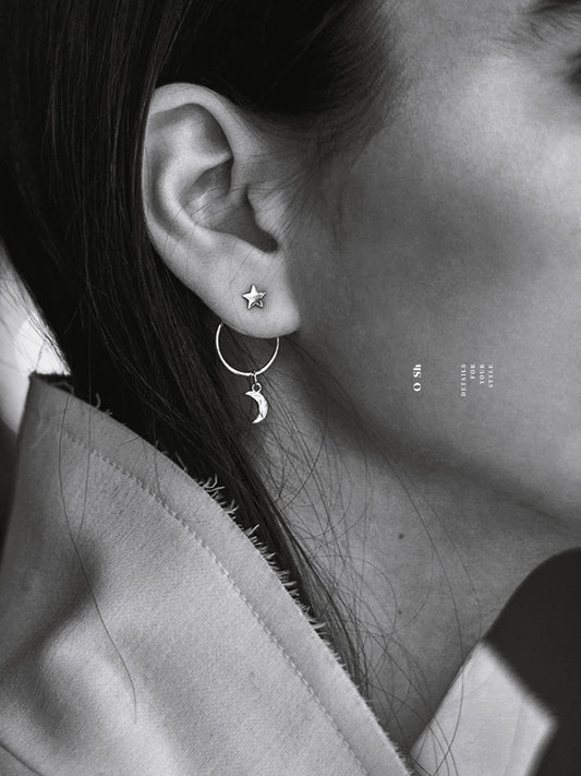 "O NIGHT" EARRINGS 14K GOLD